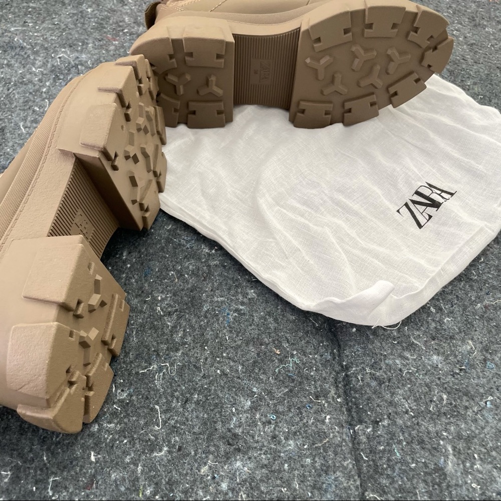 ZARA HIKING BOOTS IN OLIVE GREEN/ KHAKI GREEN - Picture 14 of 16